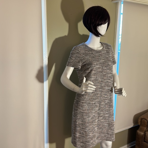 NWOT Calvin Klein Multi Boucle Career Sheath Shift Dress Short Sleeve Sz 12 - Picture 3 of 12